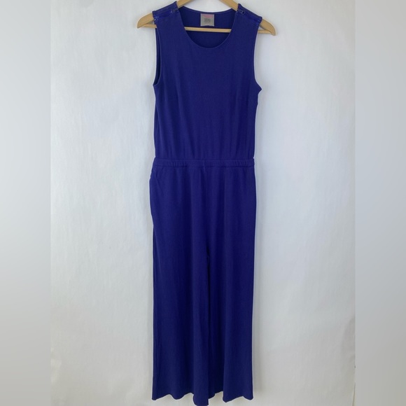 Terez Weekend Ribbed Tencel Wide-Leg Jumpsuit size M - Picture 3 of 9